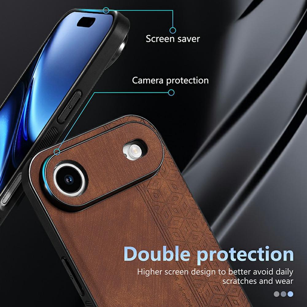 Para Capa de iPhone Air Protetora TPU Coberta com Couro PU