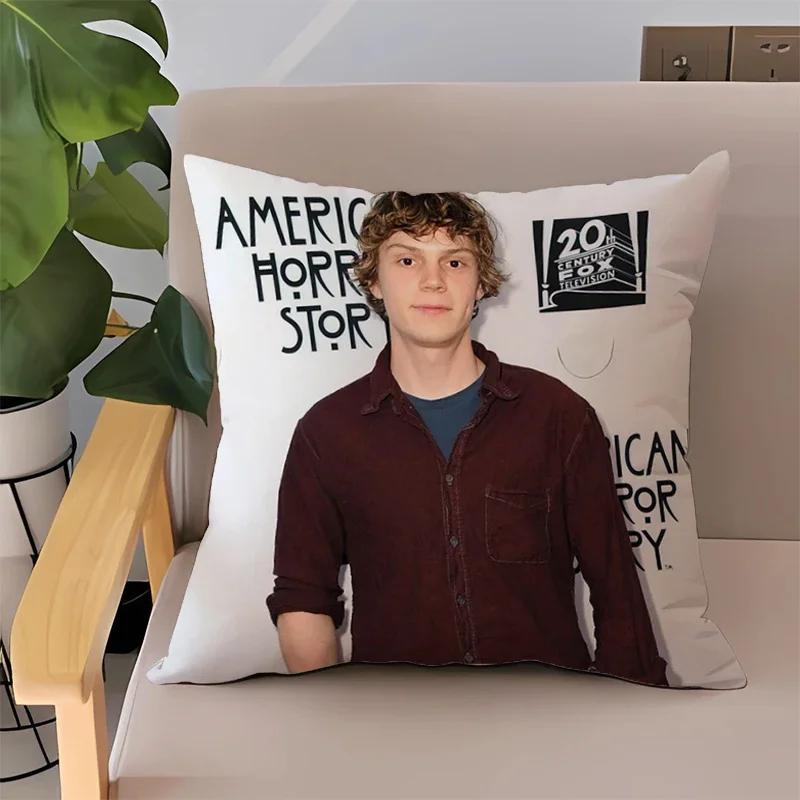 Pillowcases Evan Peters Cushion Cover 45x45cm 35x35cm Sofa Cushions Couch Pillows for Bedroom Home Decor Pillow Case