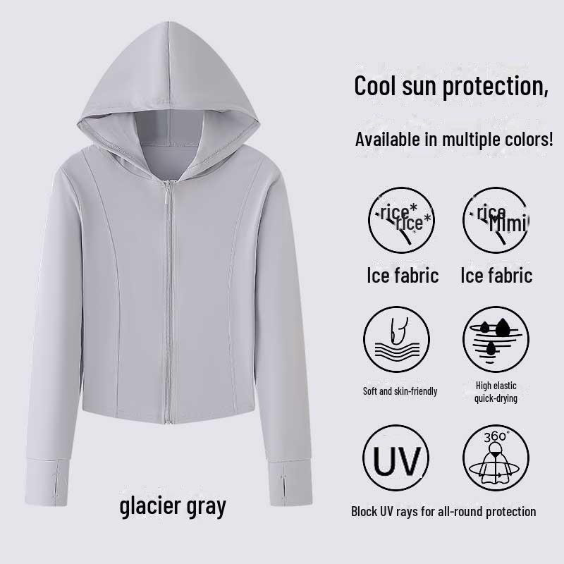 

Женская тонкая куртка Ice Silk Sun Protection Jacket - 2024 УФ-устойчивый летний спортивный топ XXL (suitable for 140-155 catties)