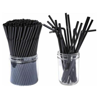Yousheng 100 Adet Esnek Plastik Pipet Tek Kullanımlık İçme Pipetleri Karışık Renkler 21cm Bükülebilir Çizgili Tasarım Partiler Etkinlikler için Meyve Suyu Pipetleri