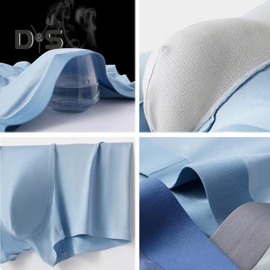 Pánské boxerské spodní prádlo Slim Fit Patchwork Barva Šortky Kalhotky Elastické provedení se středním pasem Hladké linie U-konvexní Kalhotky