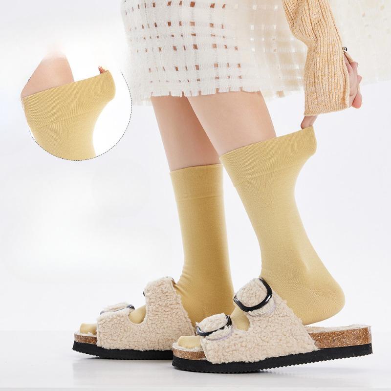Cotton Socks, Women's Spring and Autumn Pure Cotton Mid-calf Socks, Women's Postpartum Socks, All-season Versatile, All-cotton Mid-calf Women's Socks