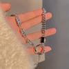 RUI RUI YU – chaîne de clavicule en Zircon noir scintillant, couleur argent, pour femmes et Couples, tendance, élégant, fait à la main, bijoux de fête, cadeaux