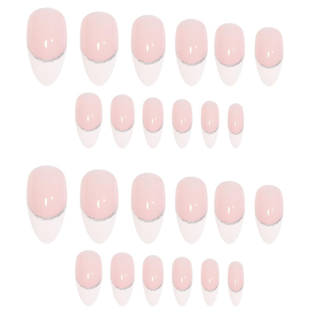 Direct Supply French Round Fake Nail Patches Wear Nail Patches Finished Nail Patches 24 Nail Patches