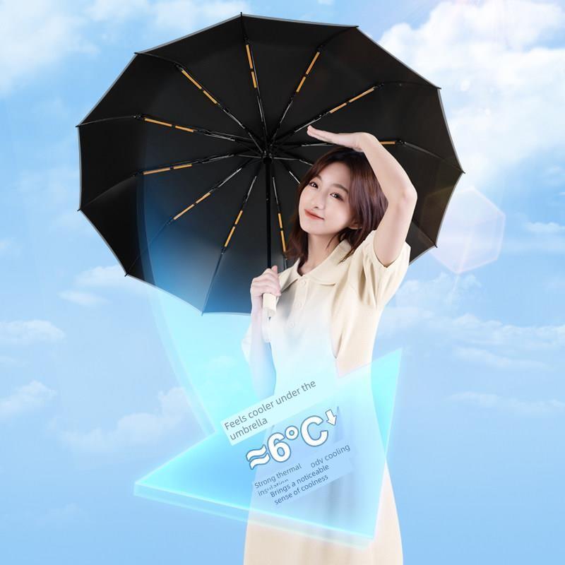 32-Rib Umbrella for Men and Women, Fully Automatic, Reverse Large Size, Double Folding, Heavy Rain Special, Car Storage, Dual-Use for Sun and Rain