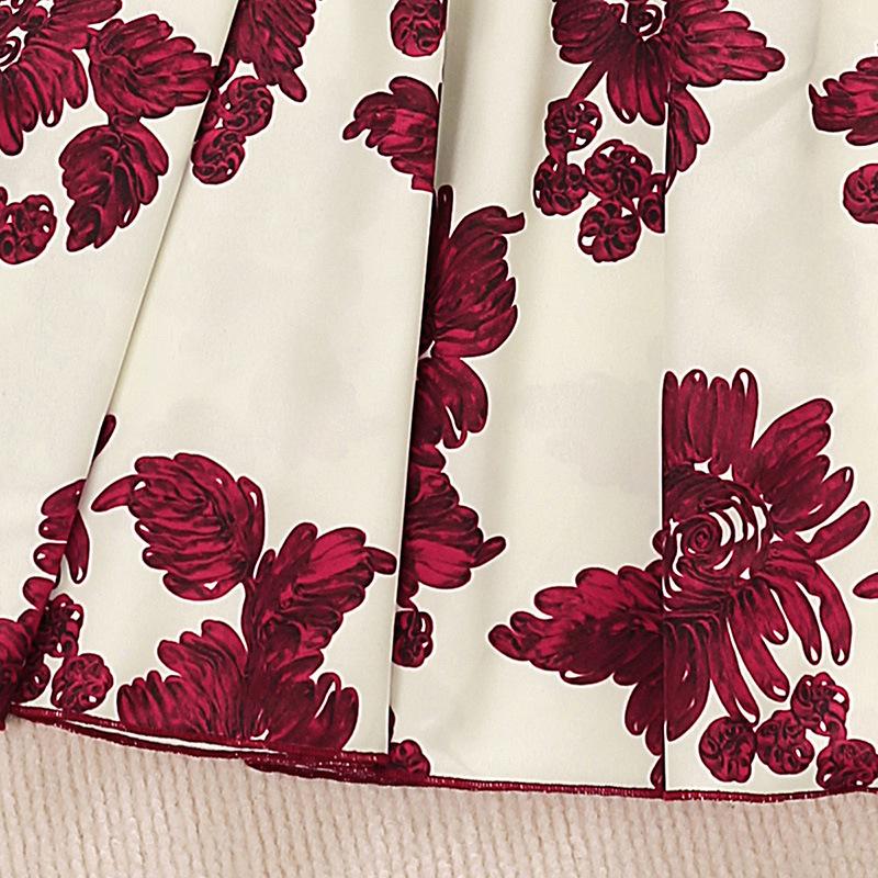 Mädchenkleid Sommer Kinderkleid Kurzarm Bedrucktes Prinzessinnenkleid Kinderkleidungskleid