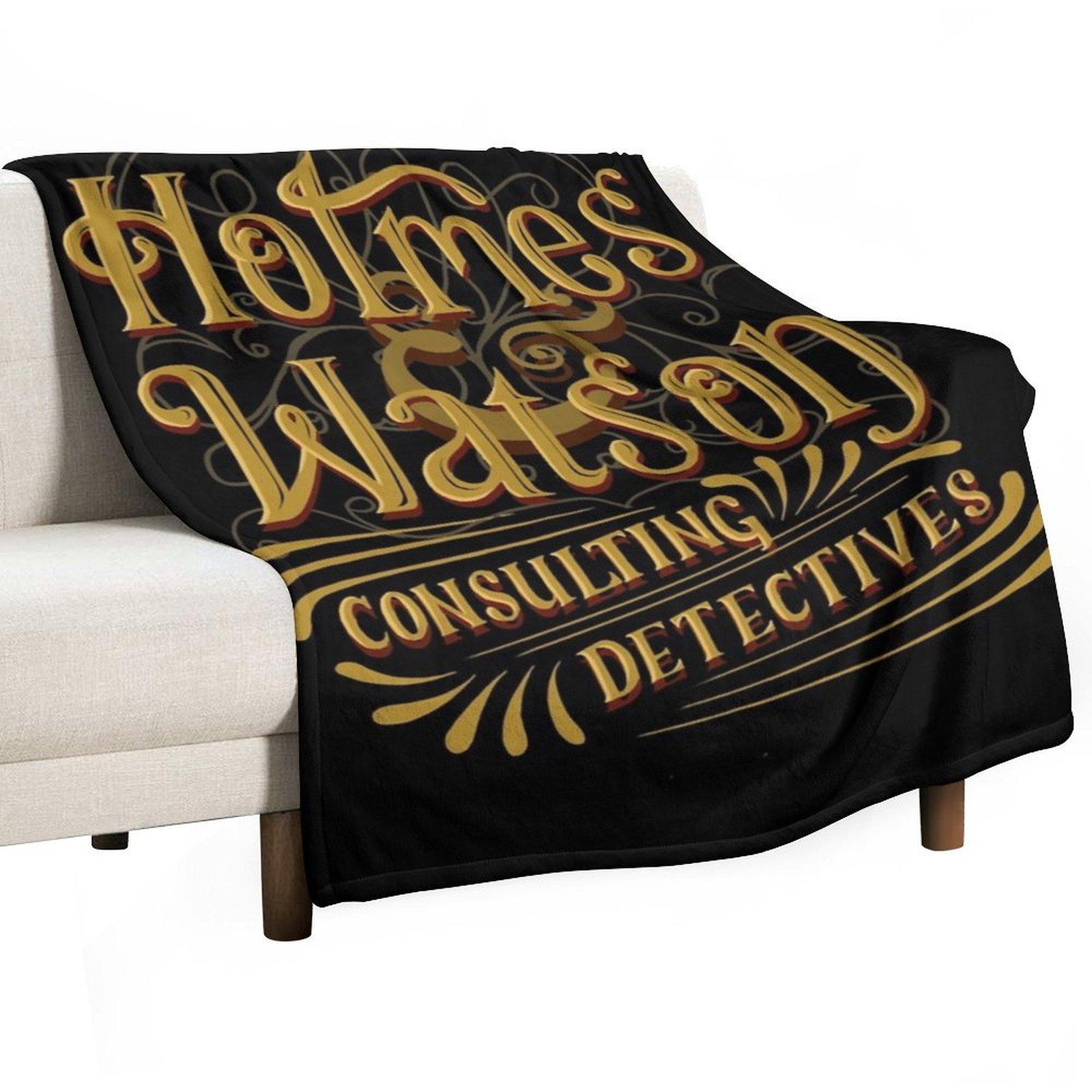 Gifts Idea Holmes And Watson Christmas Throw Blanket Cute Plaid Hairys Soft Vintage Blankets 30x40in