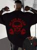 Men's NO PAIN NO GAIN Gym Motivation T-Shirt Fitness Weightlifting Dumbbell & Headphone Print Summer Workout Tee