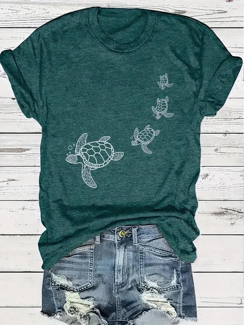 

Трансграничные женские топы с коротким рукавом с принтом - Милый, Свежий Полиэстер L