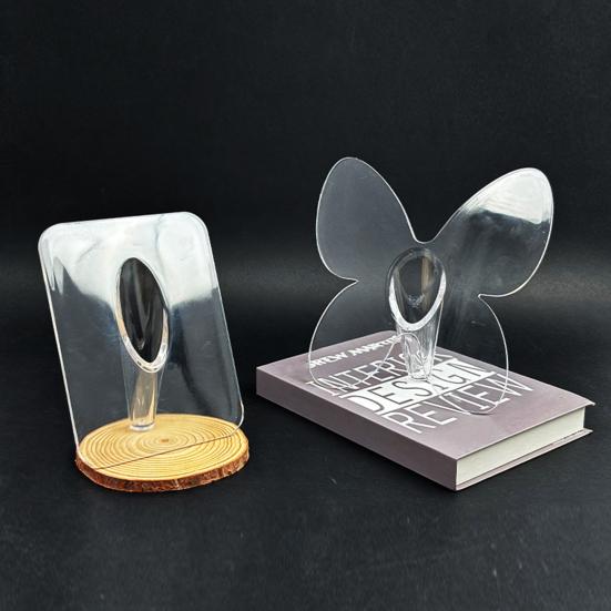 Yousheng Clear Plastic Vase Decorative Square/Butterfly Frame Vase for Wedding Party Table Home Dining Table Bookshelf Centerpiece House Warming Gifts