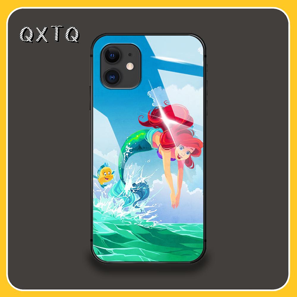 Buy Ariel Mermaid Tempered Glass Phone Case Cover For IPhone