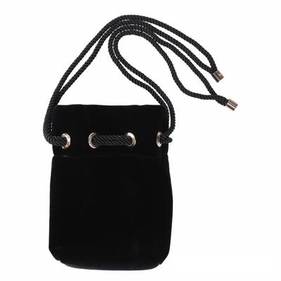 0671 Crossbody Shoulder Mini Tote Bag Baby Lou Velours Chain BR [Routeto] Velours-chain (02 Black)