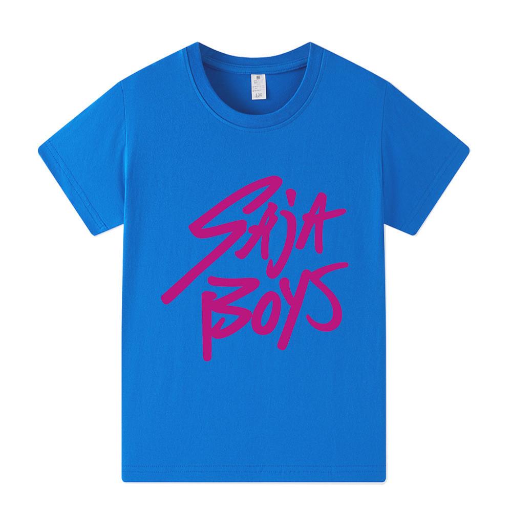 A1205 Kids Boys Girls Sajaboys Kpop Rumi Zoey Mira Print Short Sleeves T-shirt