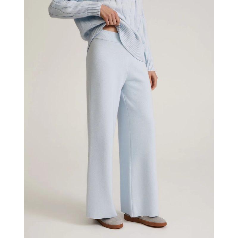 

Fashion New Arrival Long Sleeves Turtleneck Sweater Pants Knited High Neck Sweater and Pants Light blue pants One size