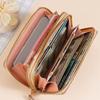 New Double Zipper Long Womens Wallet Multifunctional Large Capacity Purses Card Holder Embossed Card Holder Clutch Bag