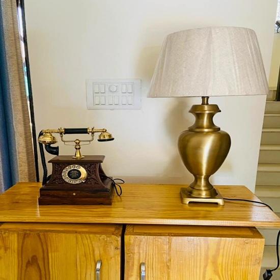 LED Table Lamp Off White Beige 68.58 Cm Lampshade Bedside Stylish, Living Room, Bedroom, Home Decoration, Hotel Gift