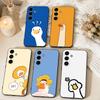 Cartoon Cute G-Goose Phone Case For Samsung Galaxy A73,A72,A71,A70,A53,A52,A51,Soft Black Shell