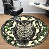 1pc Owl Illustration Chair Carpet for Office, Round Non-Slip Durable Large Size Office Carpet, Suitable for Office, Beautiful Decoration