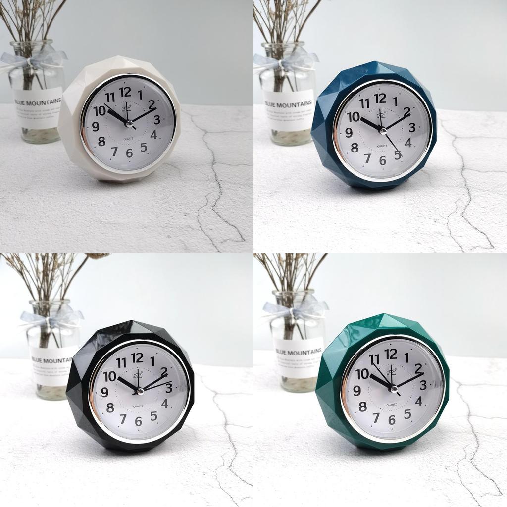 Diamond Faceted Bedside Alarm Clock With Dual Ringtones For Home Decor And Silent Mode