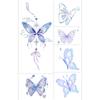 Butterfly Ghost Bow Flower Kitten English Short Sentences Multi-Picture Finger Tattoo Sticker
