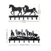 1Pcs 5 Horse Key Hook Hanger Wall Mounted Coat Rack Organizer for Entryway Office Living Room