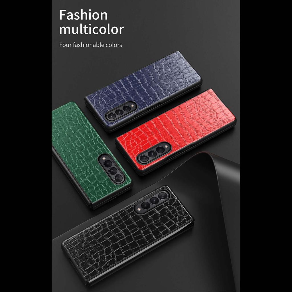 C-rocodile Pattern Case For    Fold 4 C-rocodile Pattern Full Cover Leather Case For    Fold 4 Case