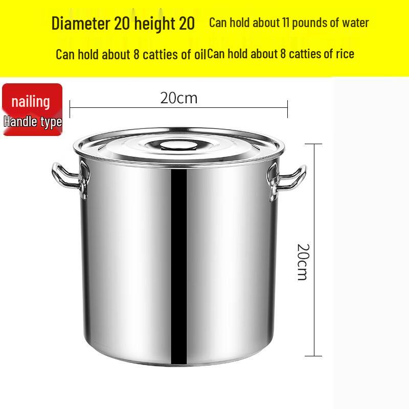Tangyu Heavy-Duty Stainless Steel Stock Pot with Riveted Handles