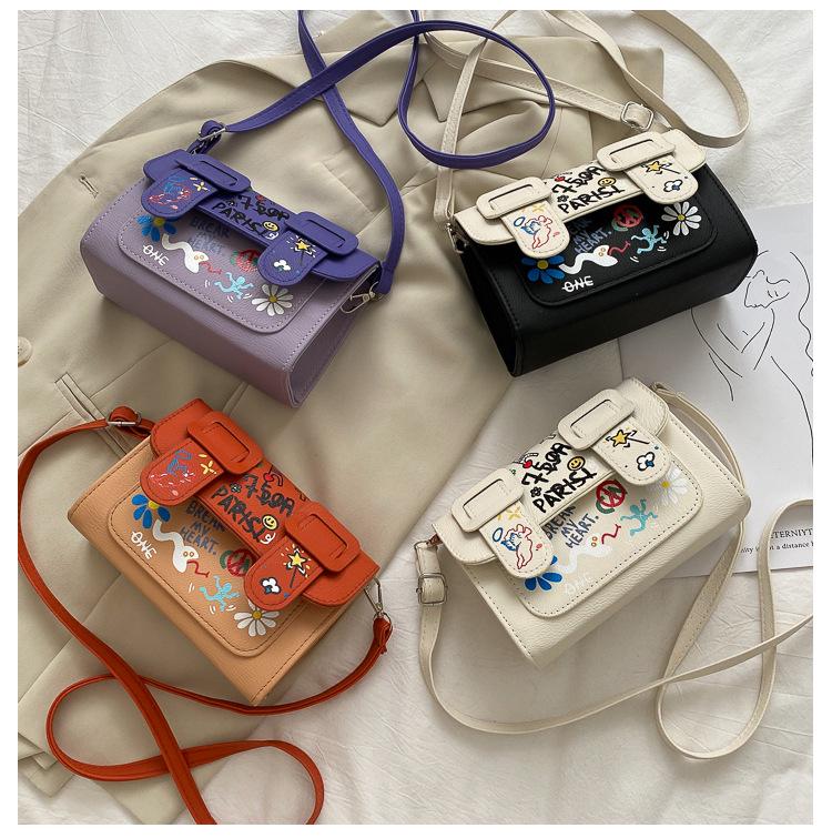 2023 Trendy Women's Colorblock Graffiti Crossbody Bag - Summer Fashion