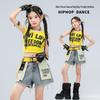 Girls' Korean Style Jazz Dance Costume Set – Crop Top Vest & Jeans