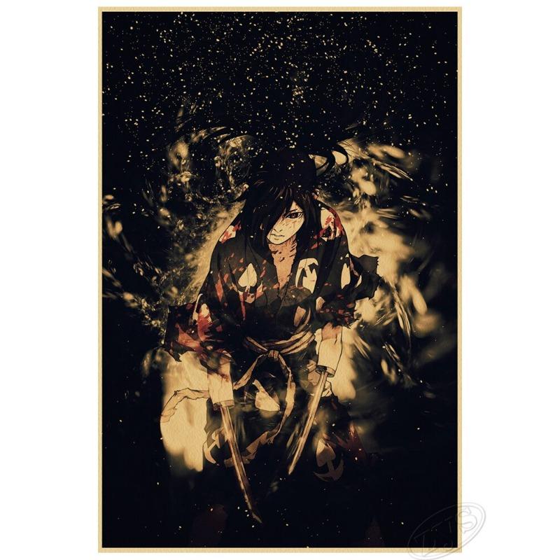 Poster Art Anime Vintage Dororo Hyakkimaru Decor de Perete Clasic din Hârtie Kraft pentru Dormitor Copil Decor Acasă Cuadros și Pictură Murală