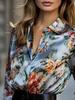 Summer style women's shirt - Fashion print long-sleeved elegant dress shirt - Suitable for daily commuting - Four different styles to choose from