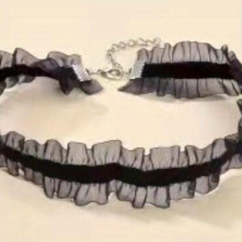 

Корейська мода Оксамитовий чокер для жінок Вінтажне сексуальне мереживне намисто з підвісками Готичні шийні прикраси Аксесуари чорний