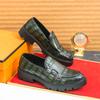 Retro Men Loafers Black Green PU American Slip-on Comfortable High-end Leather Shoes Business Travel Shoes Men Sizes 38-46