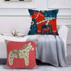 Classical Style Darama Print-Cute Pillow Case Anti-dustmite Pillowcase Invisible Zipper Silky Short Plush Sofa Cushion Cover