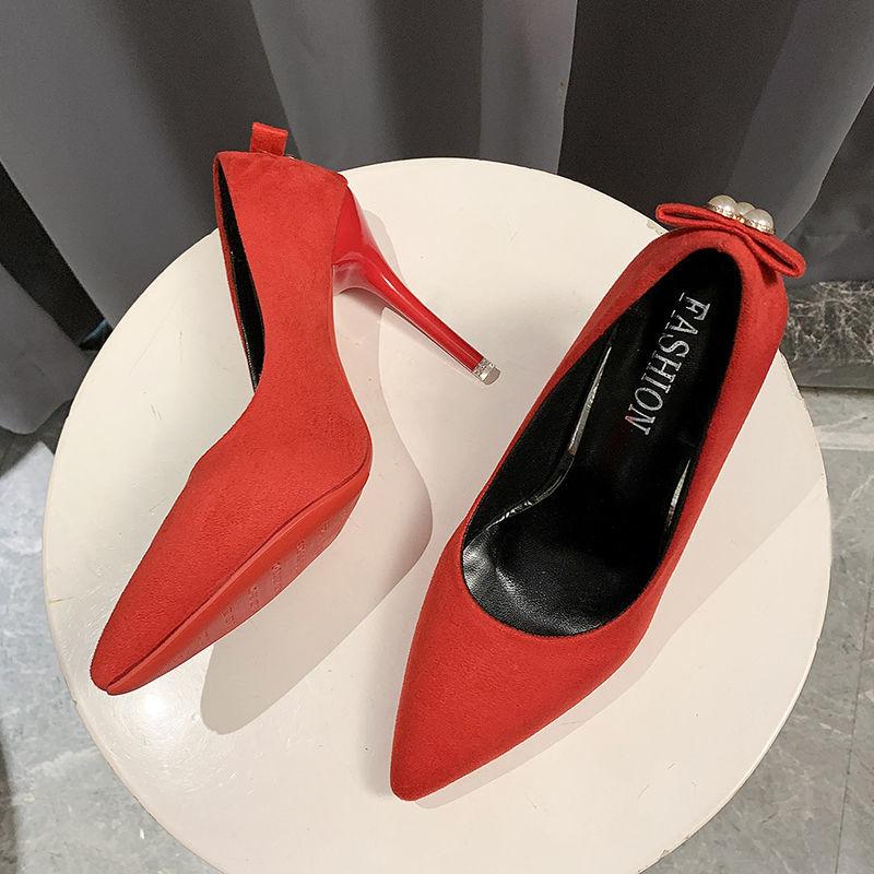 Ladies Pumps Sexy Stilito Super High Heel Women's Shoes Pointed Toe Young Casual Korean Style 39 Popular Chic Point Spring Shoe