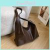 Large Capacity Vintage Style Tote Bag For Women In Black Brown Mud Color Soft Pu Fabric