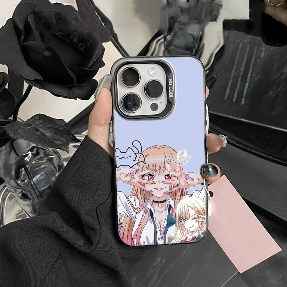 

T-Darling Marin Kitagawa Colorful Silver Phone Case For IPhone 16 17 15 14 12 13 Pro Max Black Color Shockproof Cover iPhone16plus