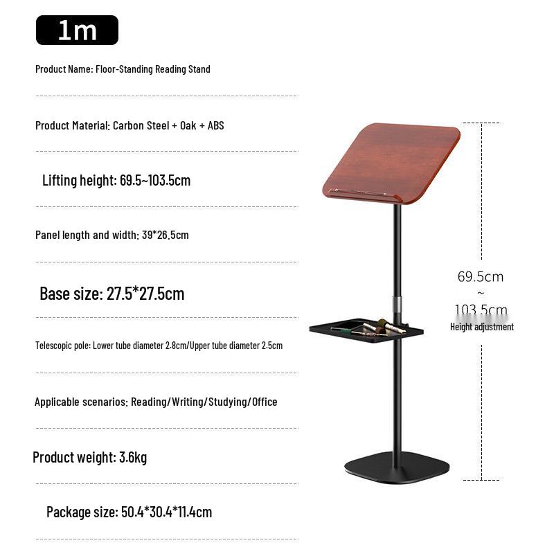 Solid Wood Adjustable Stand for Music Sheets, Books, Laptops, Projectors, and More