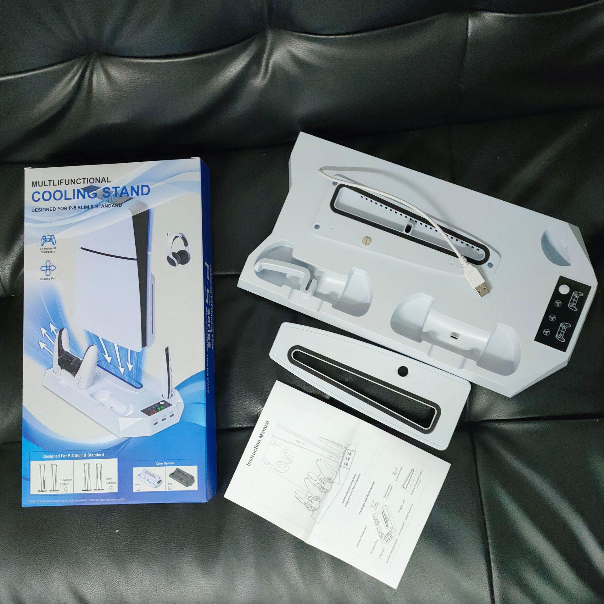 

Охлаждающая подставка для PS5 Pro/Slim и док-станция для зарядки двух контроллеров белый