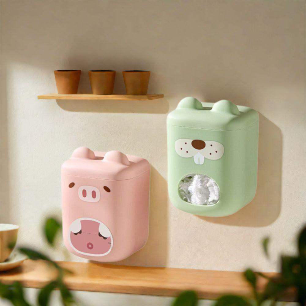 Cartoon Filter Storage Box Dustproof Wall Mounted Kitchen Storage Box Extractable Large Capacity Filter Organizer Rack