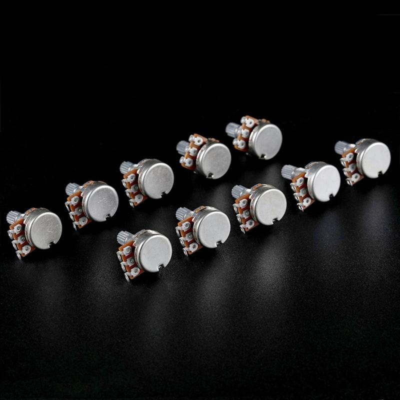 10Pcs Electric Guitar Pots Split Shaft Guitar Potentiometers A20K Volumes Tone Control Guitar Potentiometer Enduring