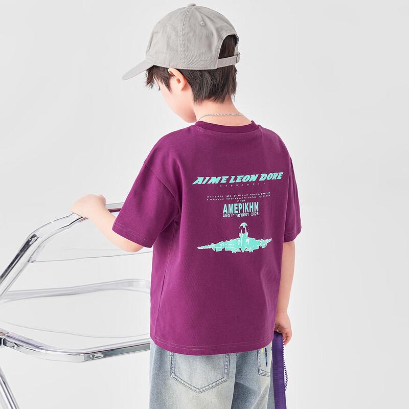 Boys 2026 Summer Breathable Cotton Cartoon T-Shirt 150