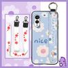 Wrist Strap Lanyard Phone Case For FCNT/Fujitsu Arrows N F-51C Silicone Fashion Design Anti-dust Durable Protective Ring