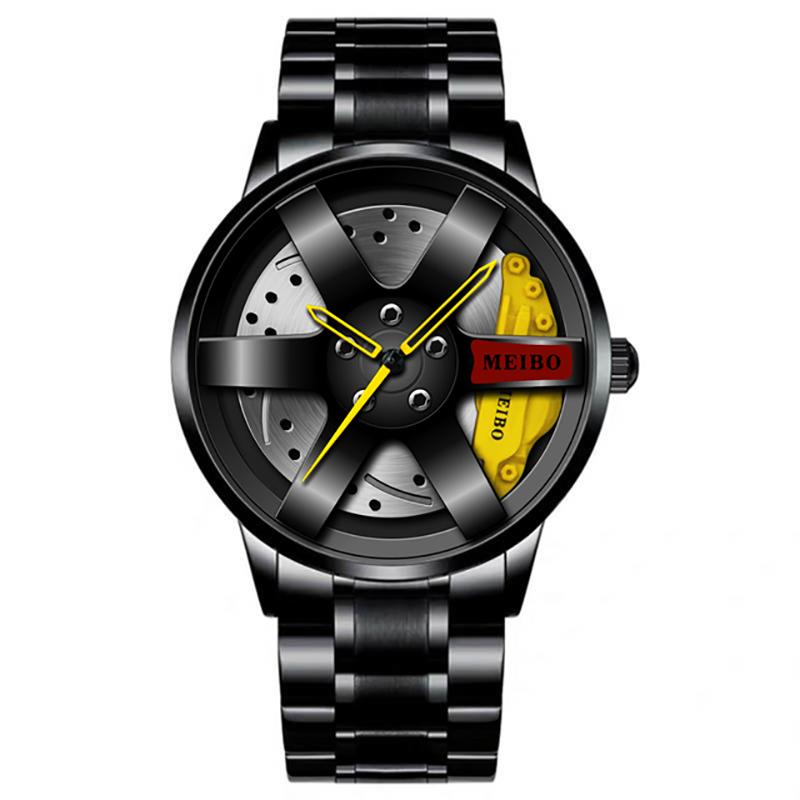 New Arrival Fashion Watches Alloy Watch Band Black Round Stainless Steel Quartz Wrist Watch for Male Wristwatch
