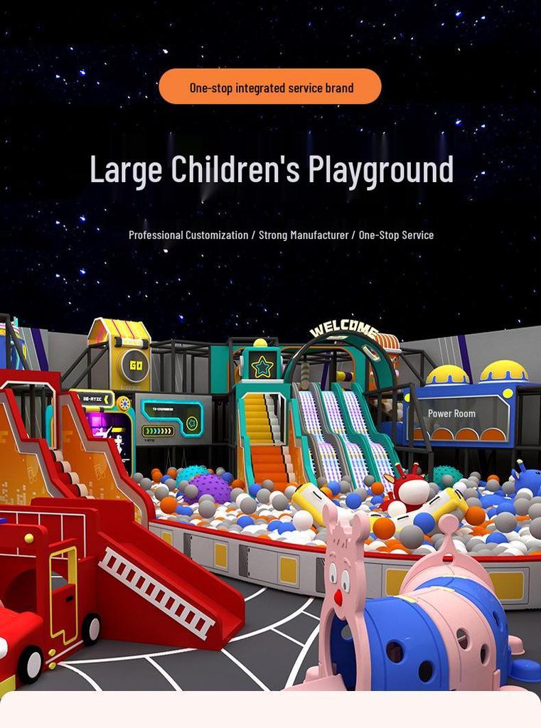 Large Indoor Naughty Castle: Parent-Child Interactive Playground with Trampoline, Slide, and Amusement Park Equipment