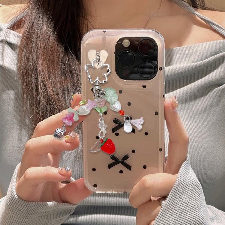 Lovely Strawberry Flower Keychain Pendant Backpack Decoration Charm Jewelry