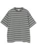 BEAMS TEE Loose Striped Gray Large 11041379639 S/S T-Shirt Men's