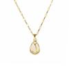 Elegant Cat's Eye Tulip Necklace: Chic Chinese Style Clavicle Chain for Women