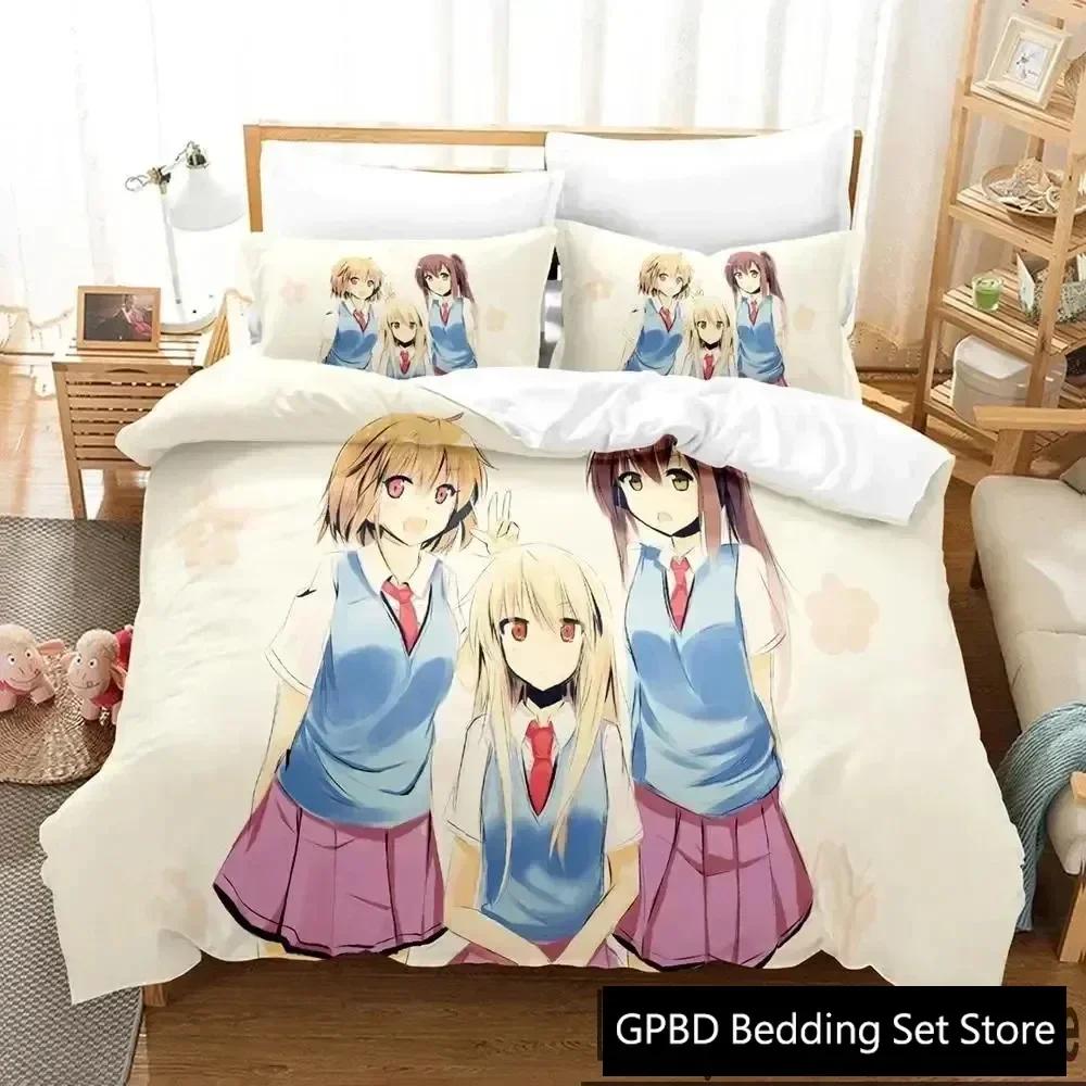 3D Print Anime The Pet Girl of Sakurasou Mashiro Shiina Comfortable Duvet Quilt Cover Pillowcase Bedding Set Children Bedroom