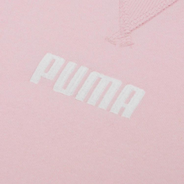 Puma Small Logo Print Solid Color Crew Neck Long Sleeve Sweatshirt Men Tops Pink 849575-16